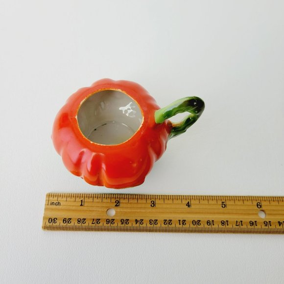 Vintage Royal Bayreuth Tomato Mustard Pot, Red & Green Kitchen Fruit Decor - Picture 10 of 12